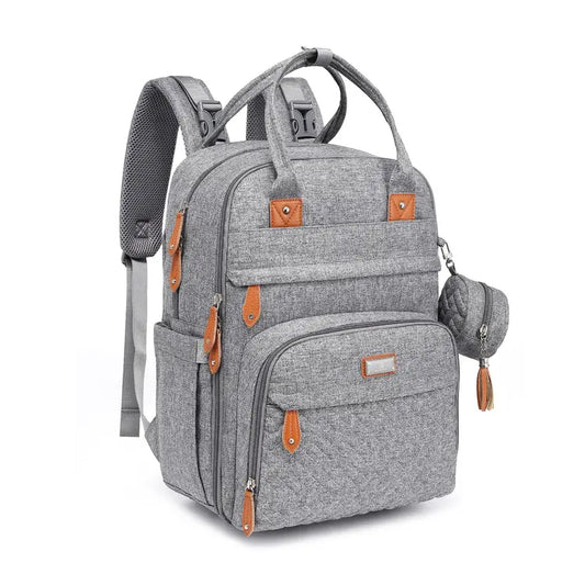 🍼🎒 Baby Changing Backpack – Light Grey 🎒🍼