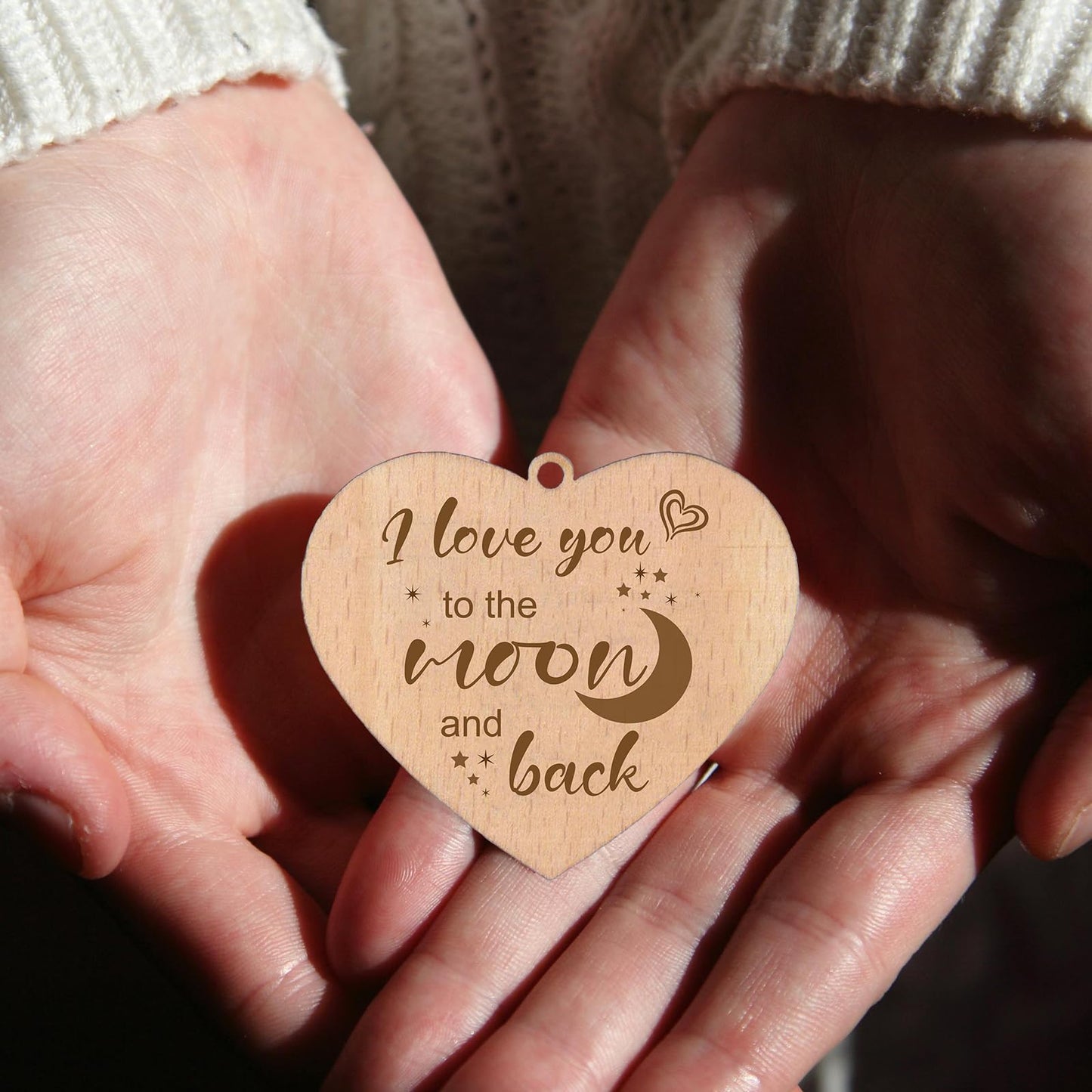 Rotating Double-Sided Photo Frame "I Love You to the Moon and Back"