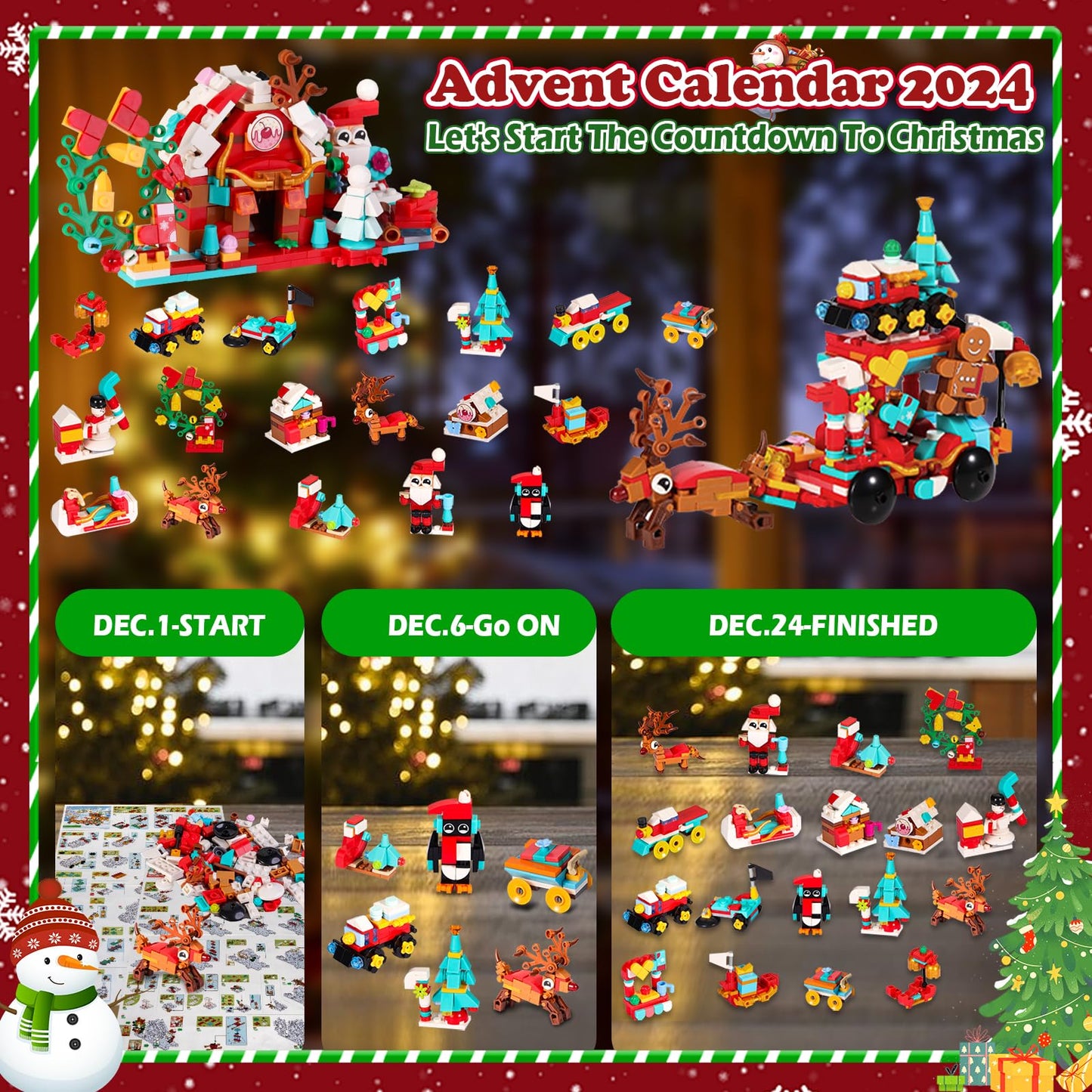 🎄✨ Advent Calendar 2025 Building Blocks Toy – 24 Days Christmas Countdown ✨🎄