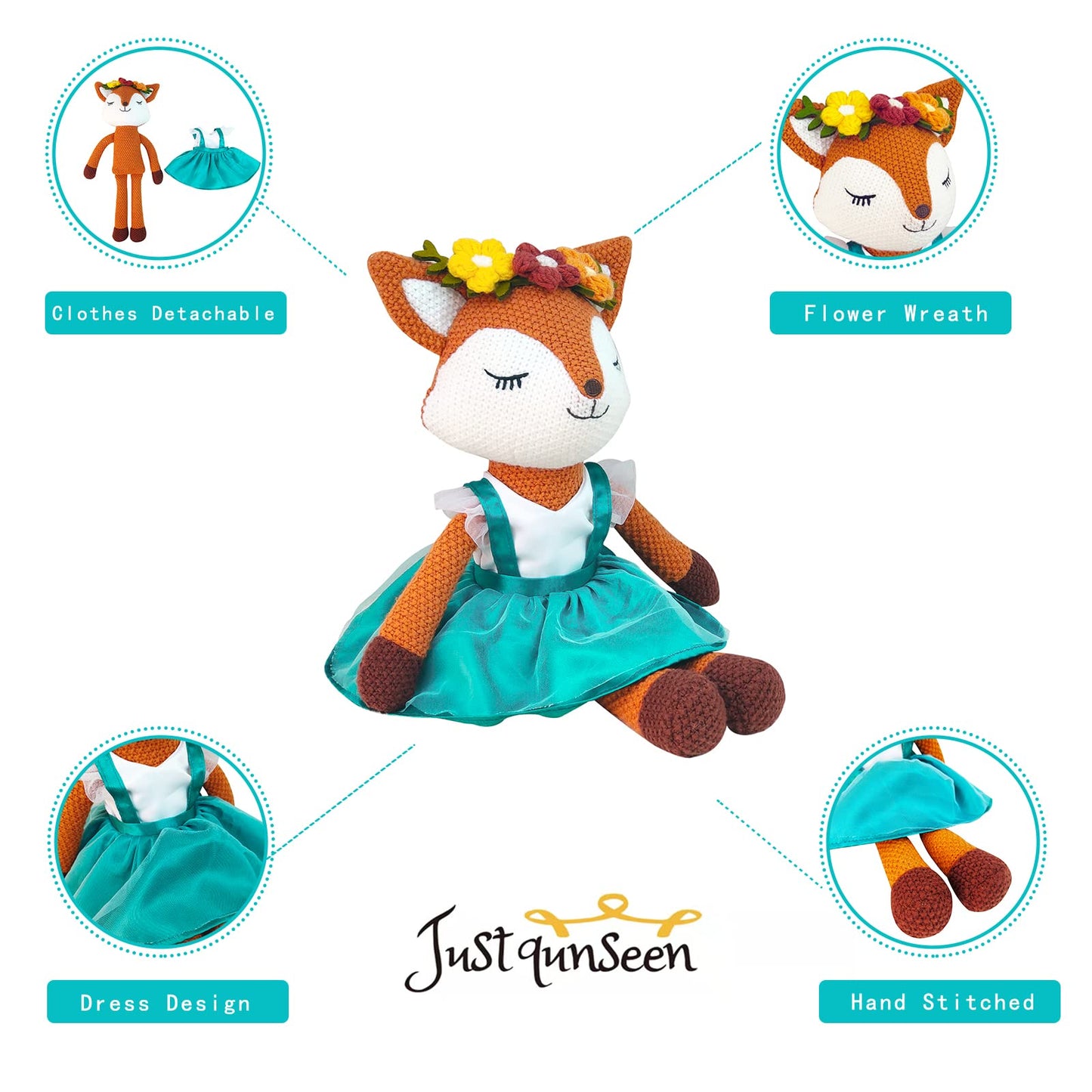 Fox Stuffed Plushie 17 Inch