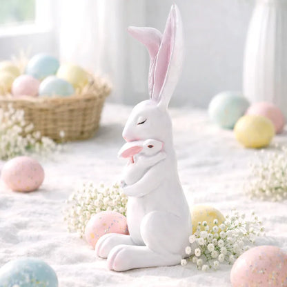 🐰 2pc Rabbit Resin Ornament Mother & Baby Set 🐰