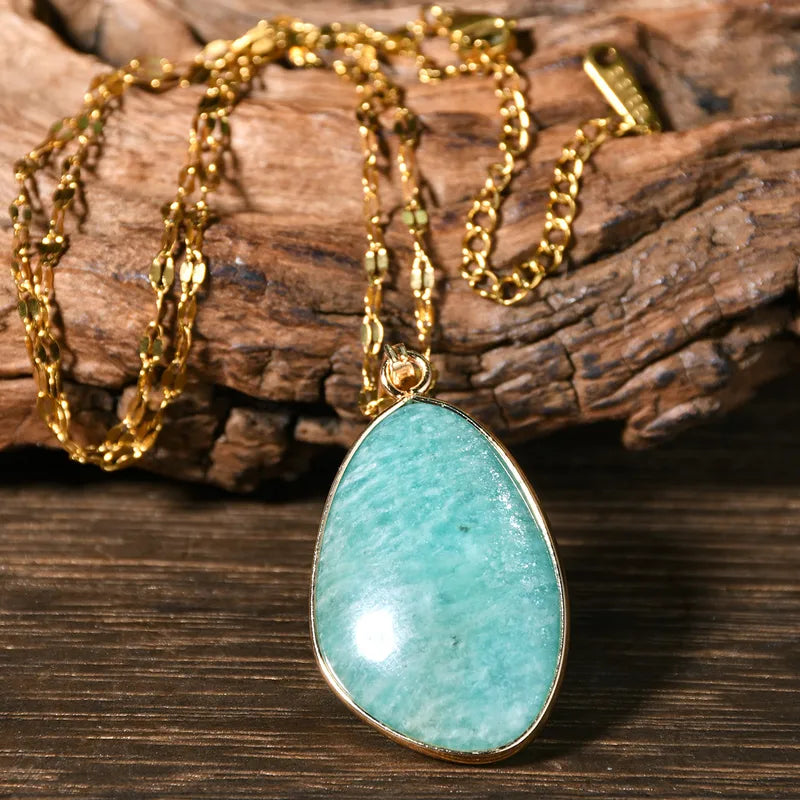 ✨ Elegant Natural Stone Pendant Necklace ✨