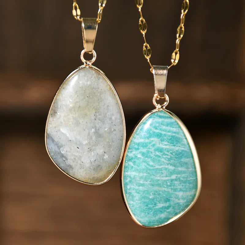✨ Elegant Natural Stone Pendant Necklace ✨
