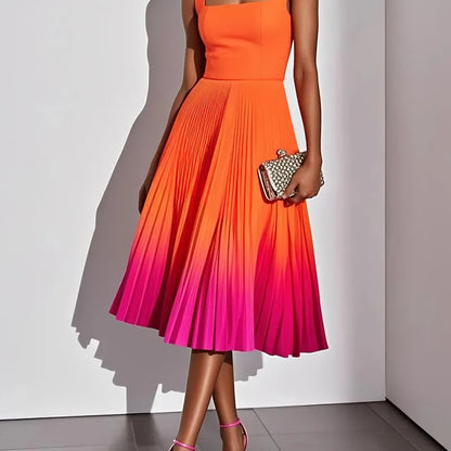👗 Elegant Ombre Sleeveless Midi Dress 👗