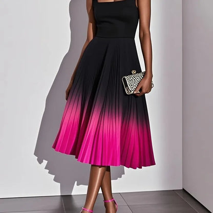 👗 Elegant Ombre Sleeveless Midi Dress 👗