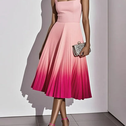 👗 Elegant Ombre Sleeveless Midi Dress 👗