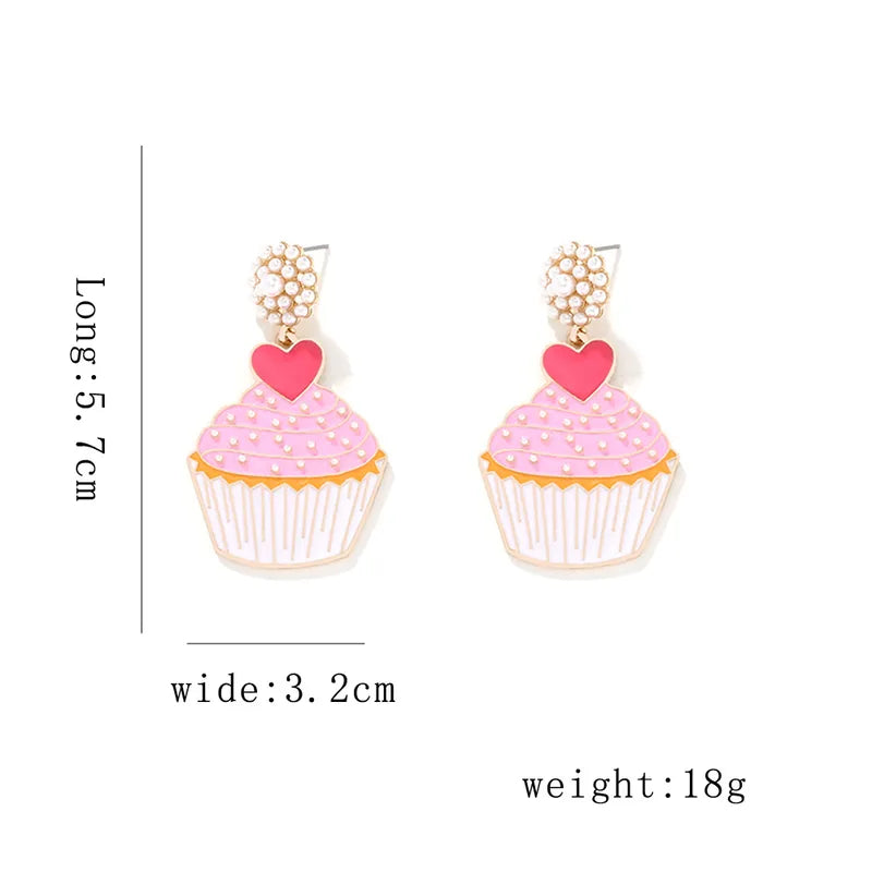 🧁 Pink Cupcake Earrings 🧁