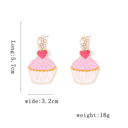 🧁 Pink Cupcake Earrings 🧁