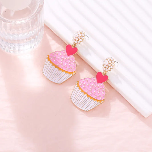🧁 Pink Cupcake Earrings 🧁