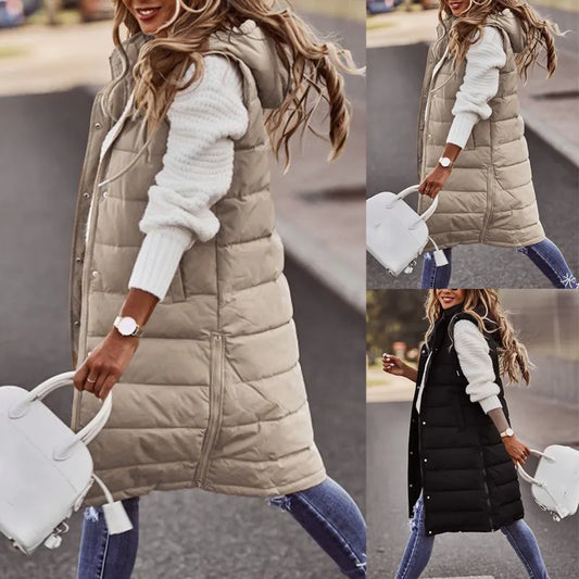 ✨ Elegant Hooded Long Body Warmer (9 Colour Choices!) ✨