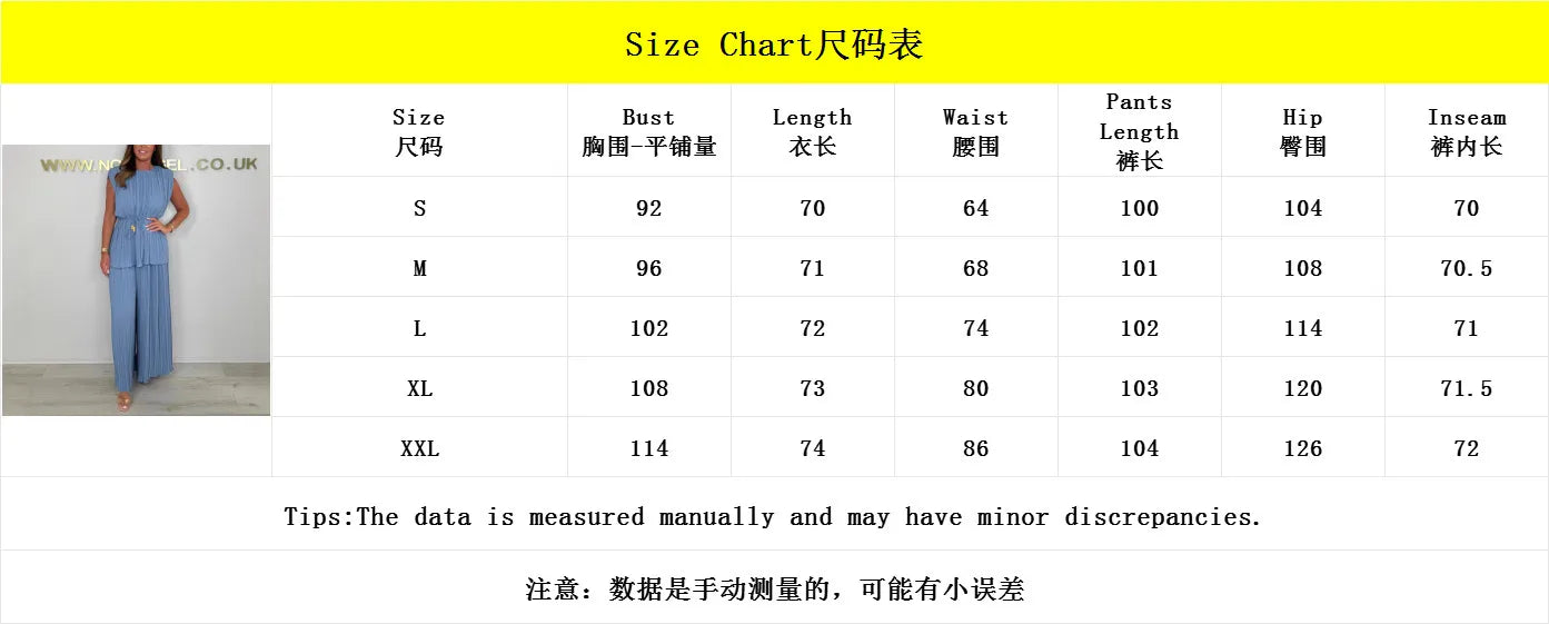 2pc Elegant Pure Colour Sleeveless Sets