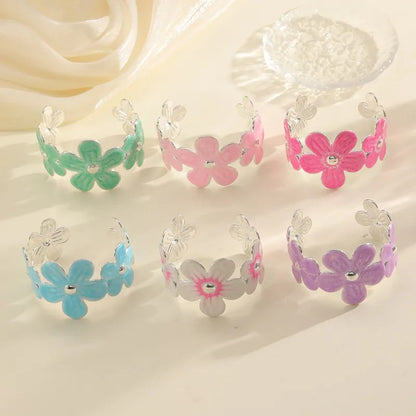 🌸 Enamel Flowers Iron Bangle 🌸