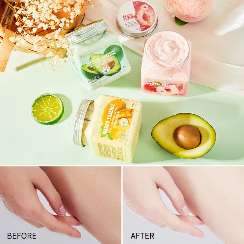 🍑🥑🥭 3pc Fruit Body Scrub Bundle 🥭🥑🍑