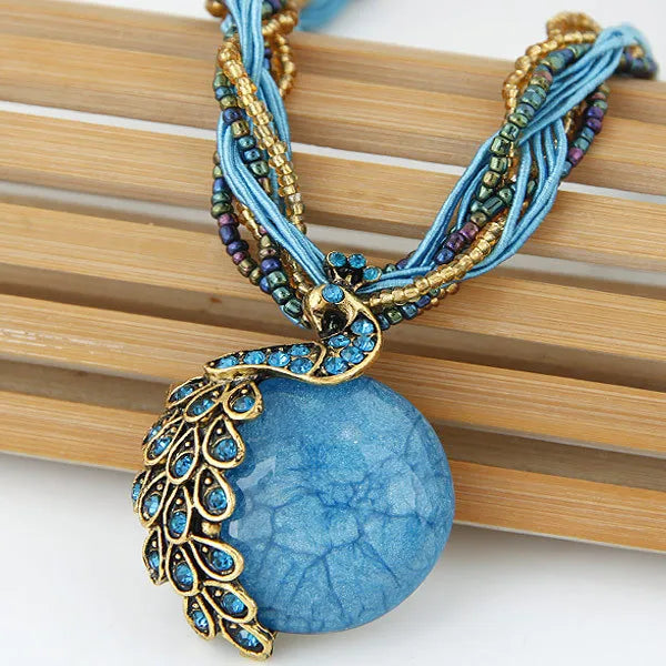 🦚 Bohemian Peacock Ethnic Style Beaded Necklaces 🦚