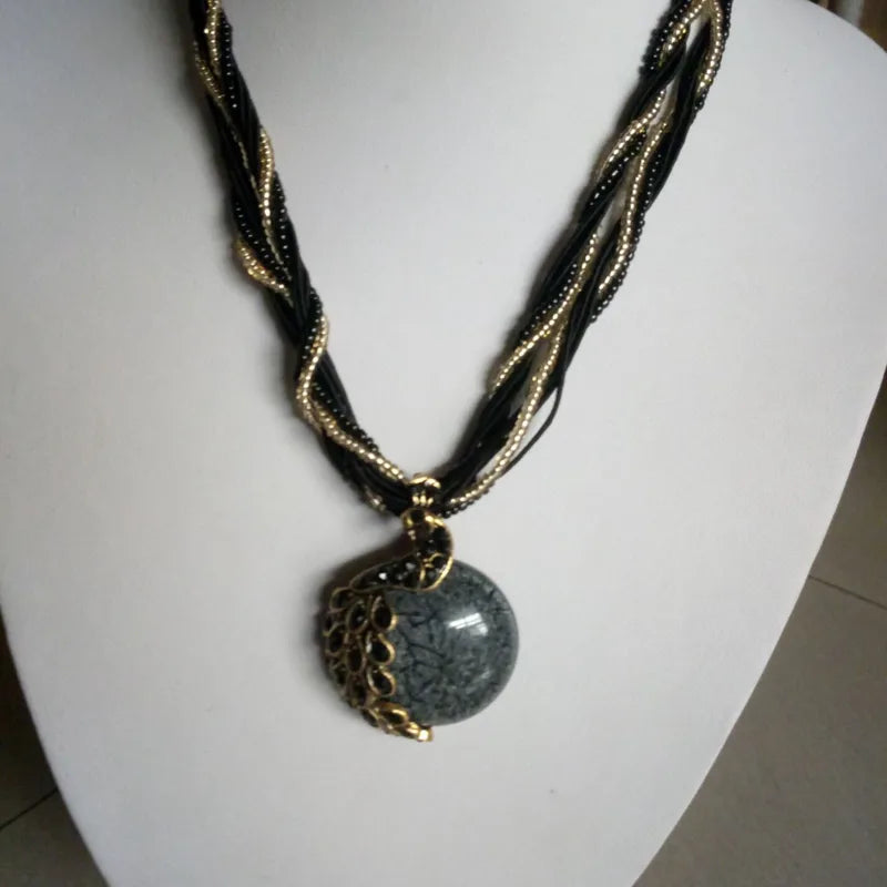 🦚 Bohemian Peacock Ethnic Style Beaded Necklaces 🦚