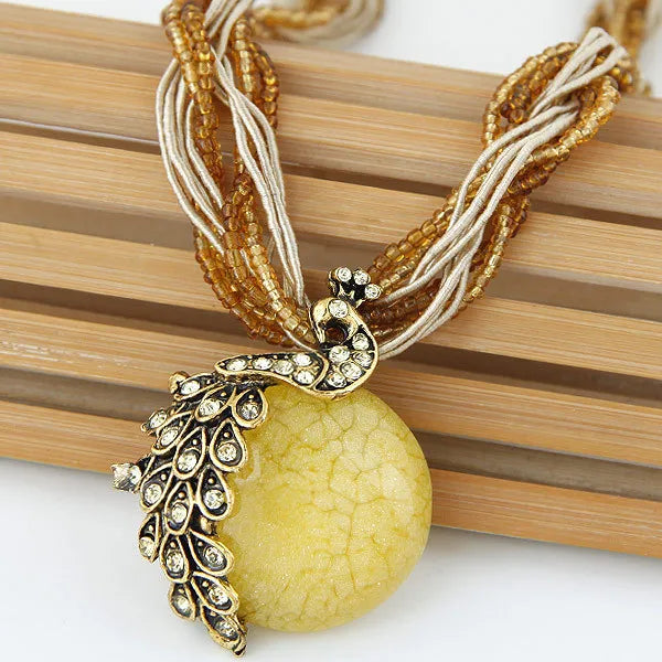 🦚 Bohemian Peacock Ethnic Style Beaded Necklaces 🦚