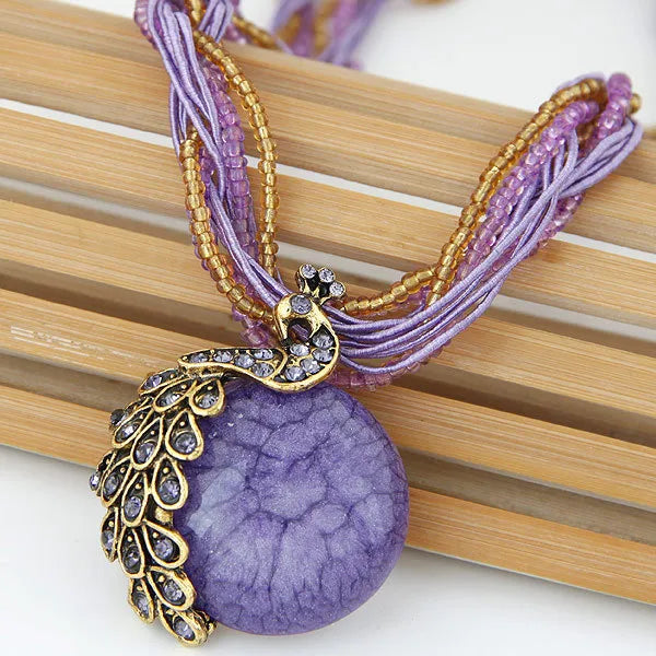 🦚 Bohemian Peacock Ethnic Style Beaded Necklaces 🦚