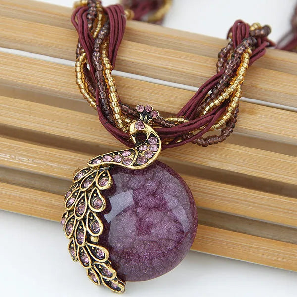 🦚 Bohemian Peacock Ethnic Style Beaded Necklaces 🦚