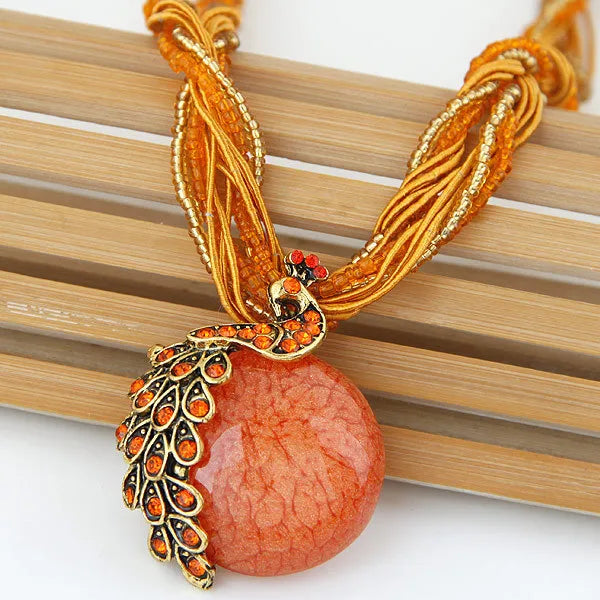 🦚 Bohemian Peacock Ethnic Style Beaded Necklaces 🦚