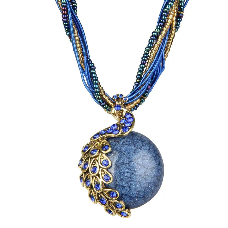 🦚 Bohemian Peacock Ethnic Style Beaded Necklaces 🦚