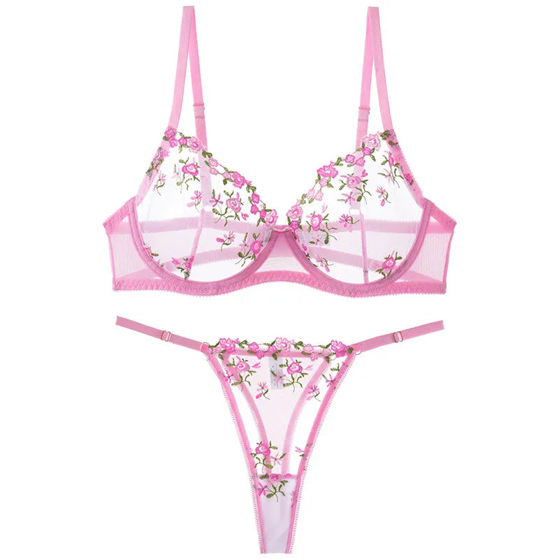 🌸 Pink Floral Embroidery Set 🌸