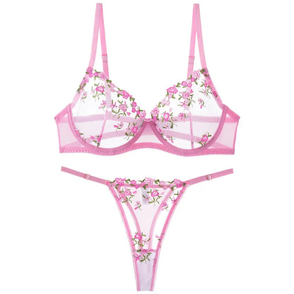 🌸 Pink Floral Embroidery Set 🌸