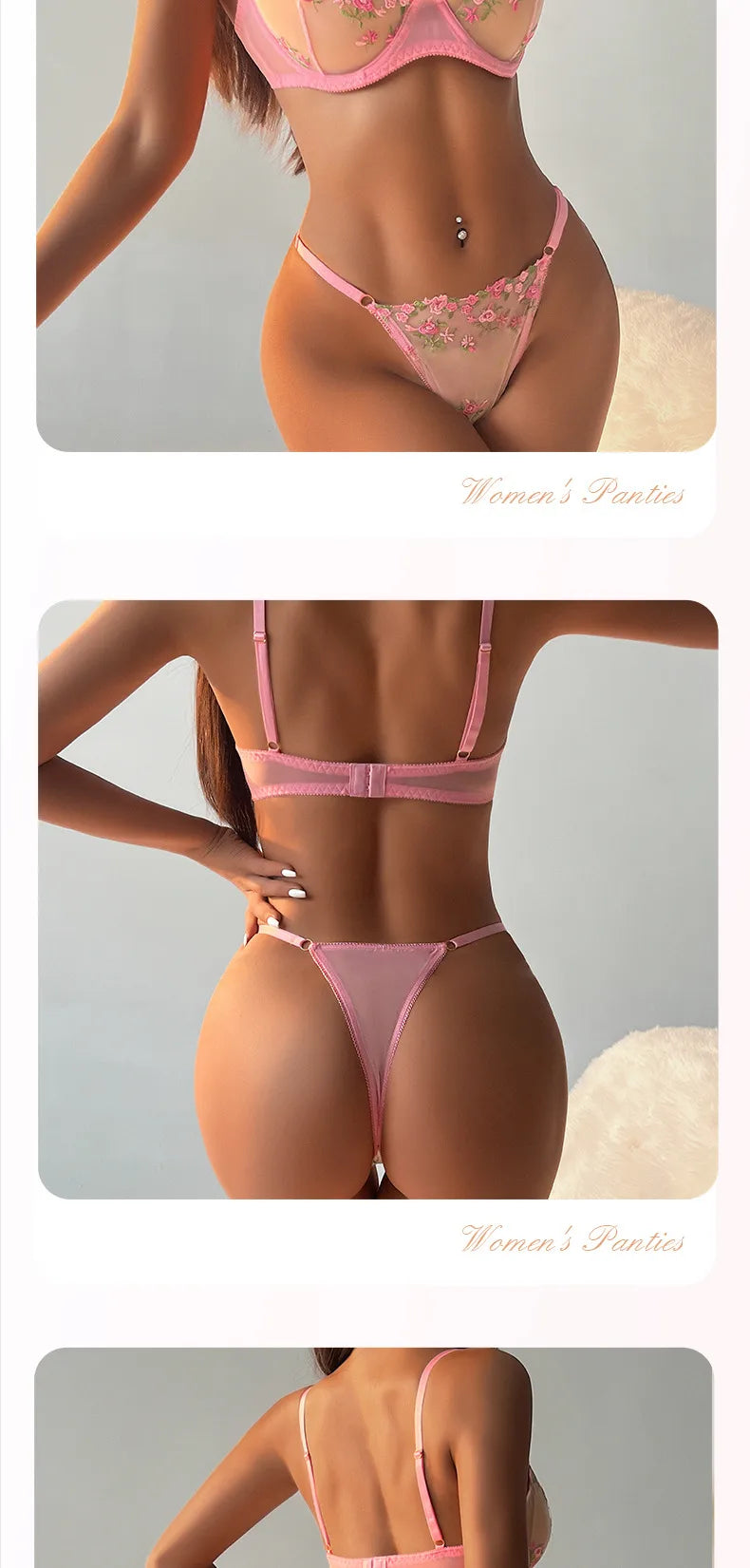 🌸 Pink Floral Embroidery Set 🌸