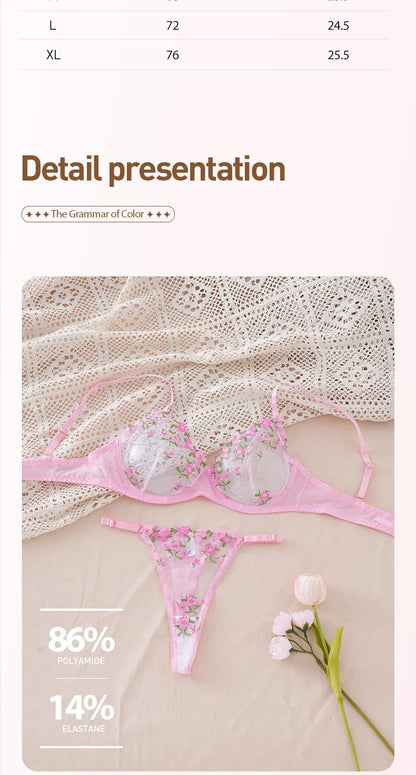 🌸 Pink Floral Embroidery Set 🌸