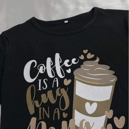 ☕ Three-Piece Set – Coffee Is A Hug In A Mug Sleepwear! ☕