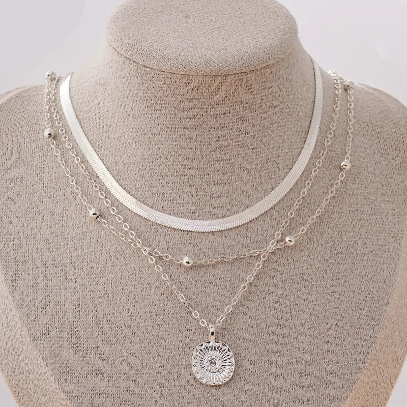 🌻 Multi-Layer Sunflower Necklace Set 🌻