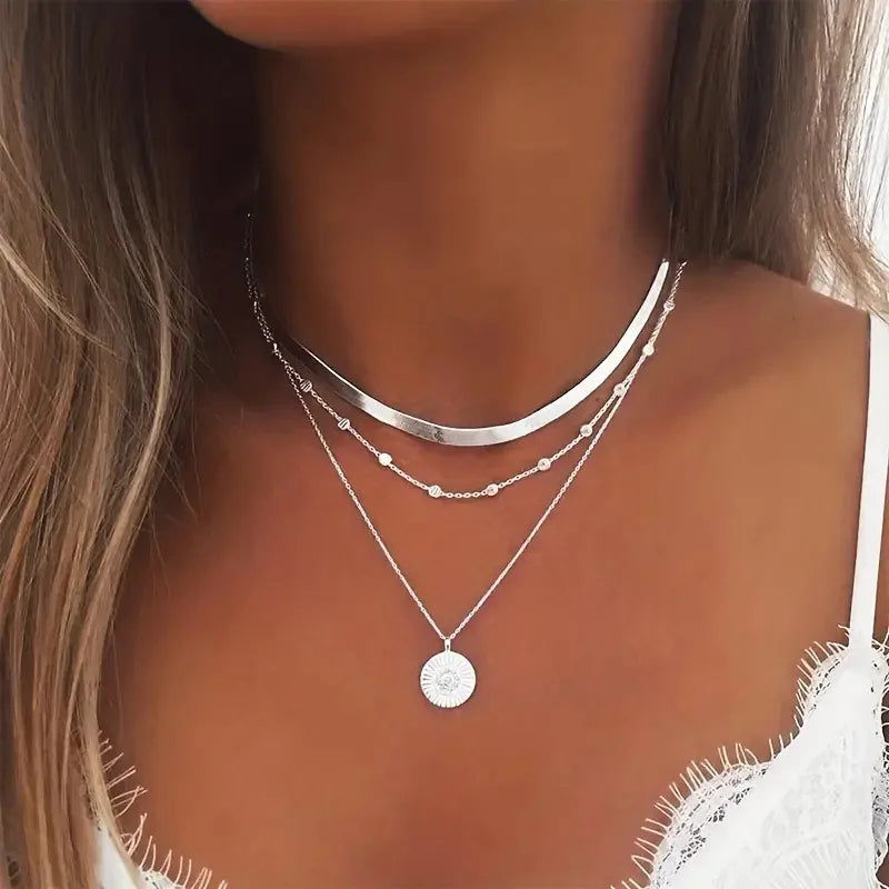 🌻 Multi-Layer Sunflower Necklace Set 🌻