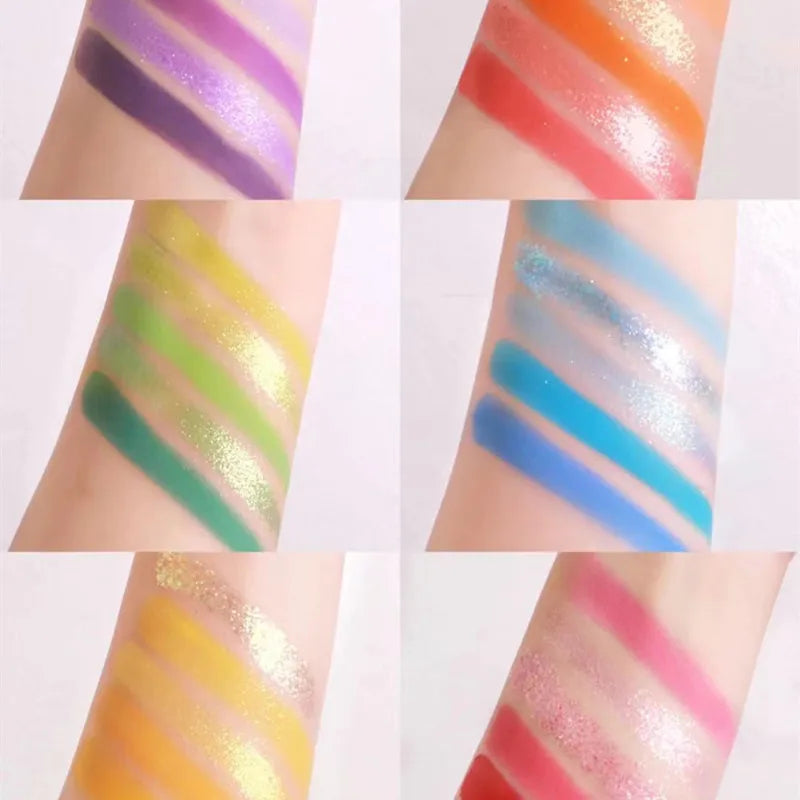 🌈 Rainbow Glitter Eyeshadow Palette 🌈