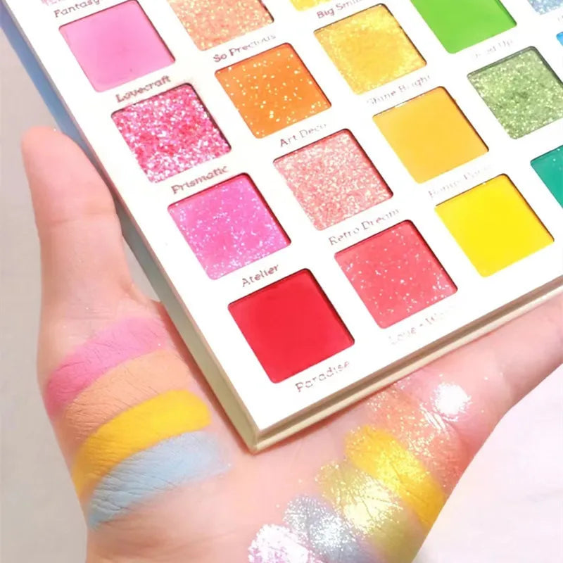 🌈 Rainbow Glitter Eyeshadow Palette 🌈