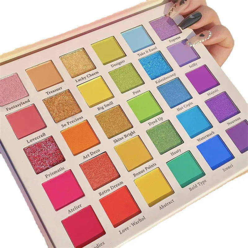 🌈 Rainbow Glitter Eyeshadow Palette 🌈