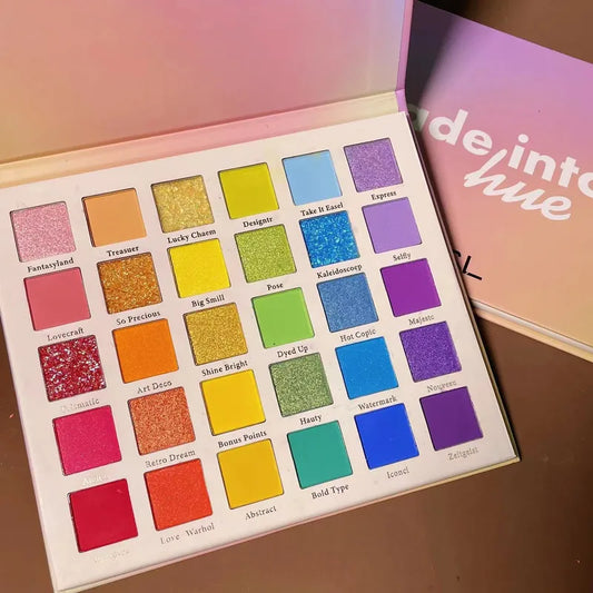 🌈 Rainbow Glitter Eyeshadow Palette 🌈