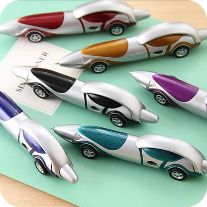 🚗🖊️ 6pc Blue Ink Car Pen Set 🖊️🚗
