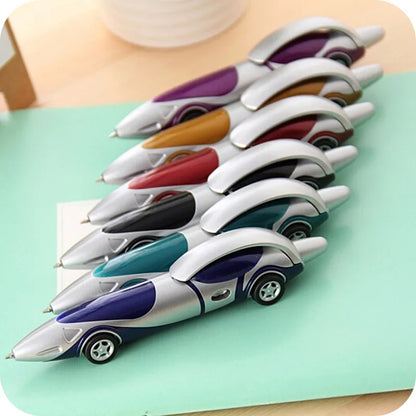 🚗🖊️ 6pc Blue Ink Car Pen Set 🖊️🚗
