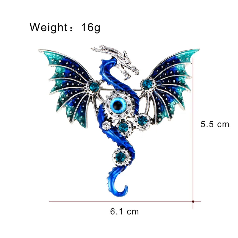 🐉⚙️ Clockwork Dragon Brooches ⚙️🐉