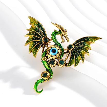 🐉⚙️ Clockwork Dragon Brooches ⚙️🐉