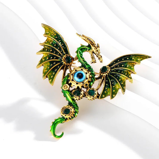 🐉⚙️ Clockwork Dragon Brooches ⚙️🐉