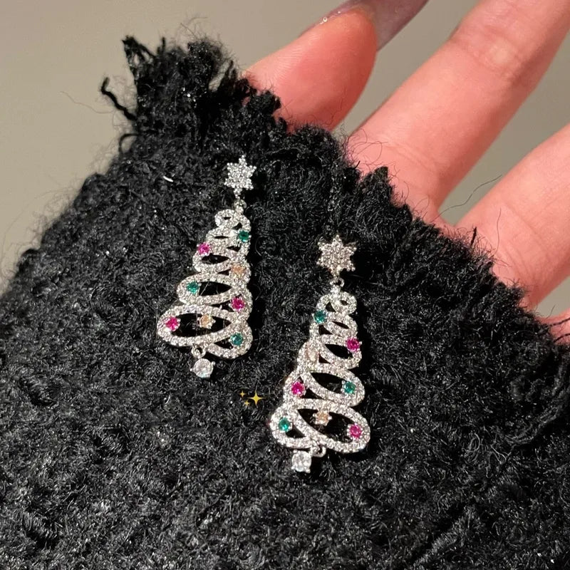 ✨🎄 Diamante Christmas Tree Earrings 🎄✨
