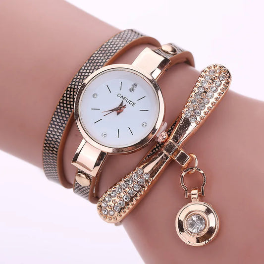 ⌚ Stainless Steel Pleather Alloy Women's Watches - Brown ⌚
