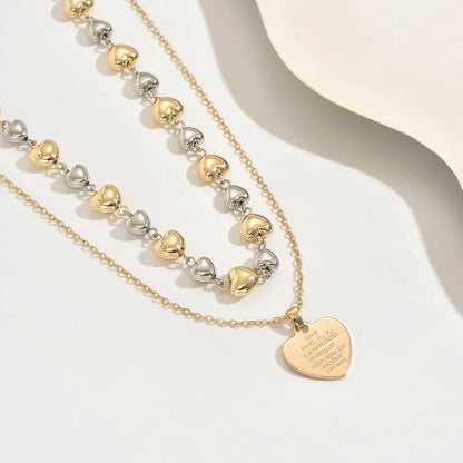 💖 Heart Double Layered Necklace 💖