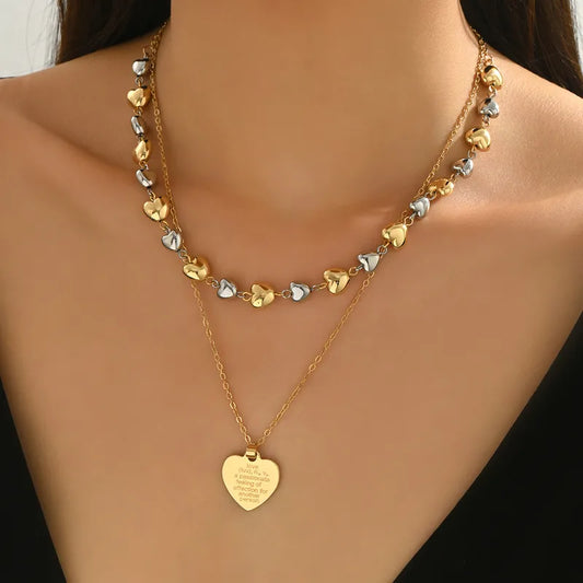 💖 Heart Double Layered Necklace 💖