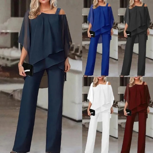 ✨👗 Batwing Sleeve Two-Piece Jumpsuit Set 👗✨