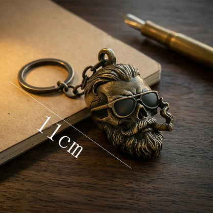 💀🔑 “Old F*ckers Club” Skull Keyring 🔑 💀