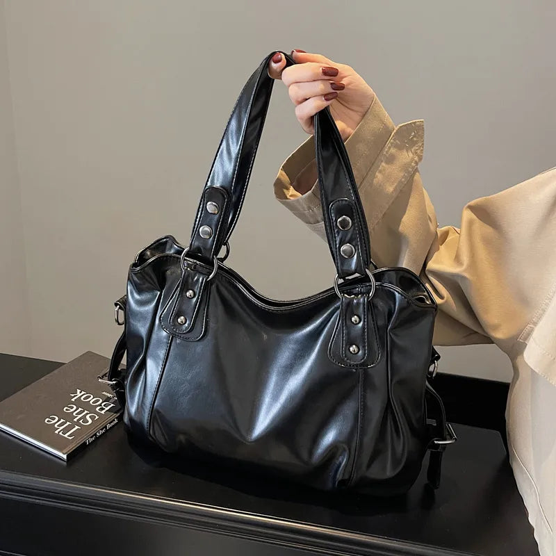 🖤 Faux Leather PU Rivet Soft Leather Women’s Handbag 🖤