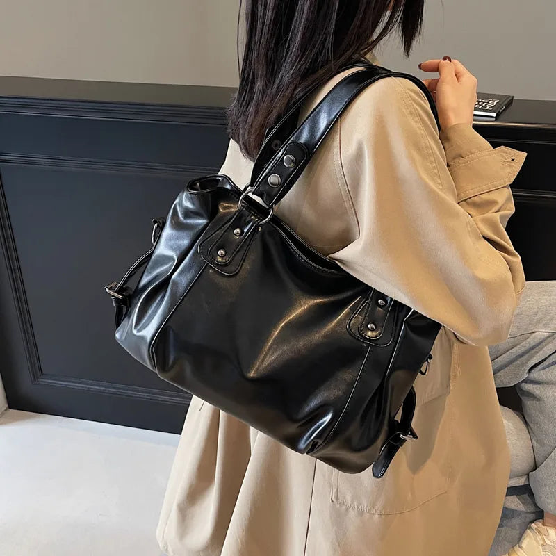 🖤 Faux Leather PU Rivet Soft Leather Women’s Handbag 🖤