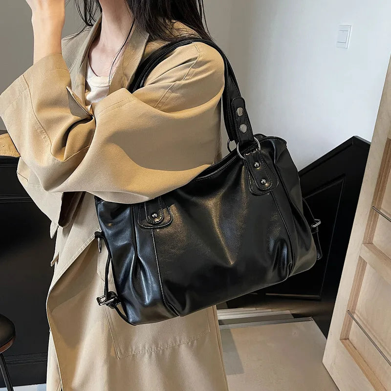 🖤 Faux Leather PU Rivet Soft Leather Women’s Handbag 🖤
