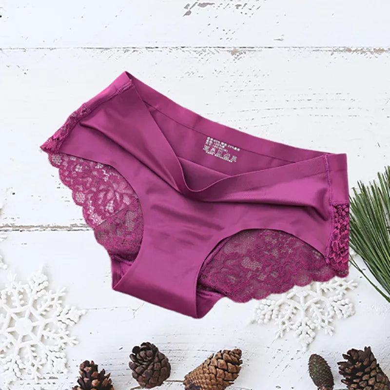 🩲 6pc Flower Lace Seamless Breathable Mid Waist Knickers 🩲